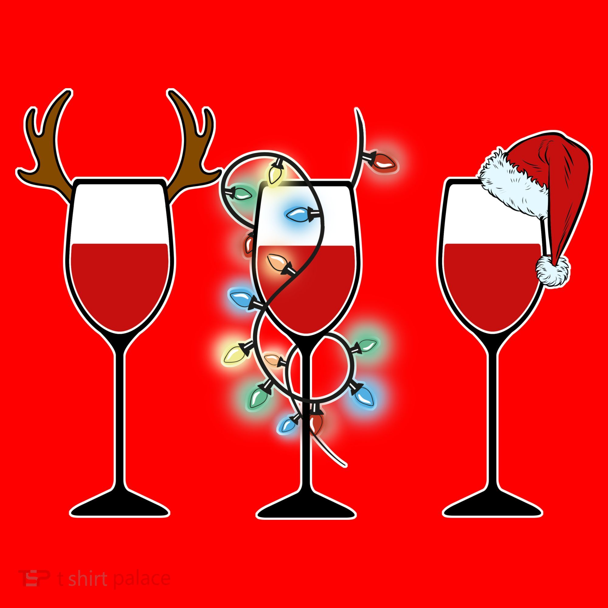 Christmas Wine Party Women's Tank Top