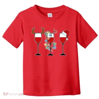 Christmas Wine Party Toddler T-Shirt