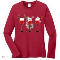 Christmas Wine Party Women's Long Sleeve Shirt thumb 0