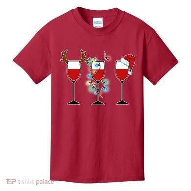 Christmas Wine Party Kids T-Shirt