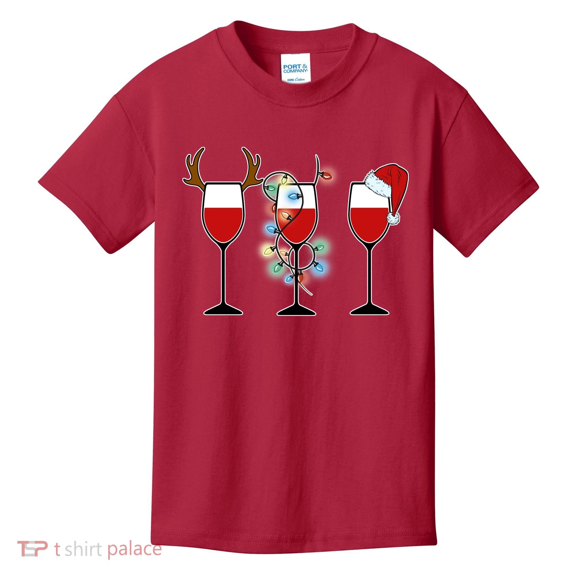Christmas Wine Party Kids T-Shirt