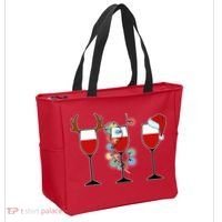 Christmas Wine Party Tote Bag thumb 2