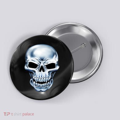Chrome Skull Button