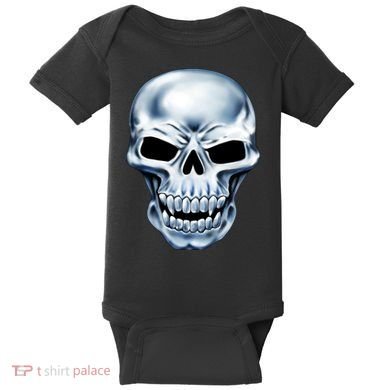 Chrome Skull Baby Bodysuit
