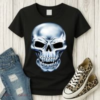 Chrome Skull Women's T-Shirt thumb 3