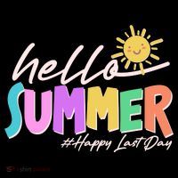 Cute Hello Summer #Happy Last Day Toddler Hoodie thumb 2