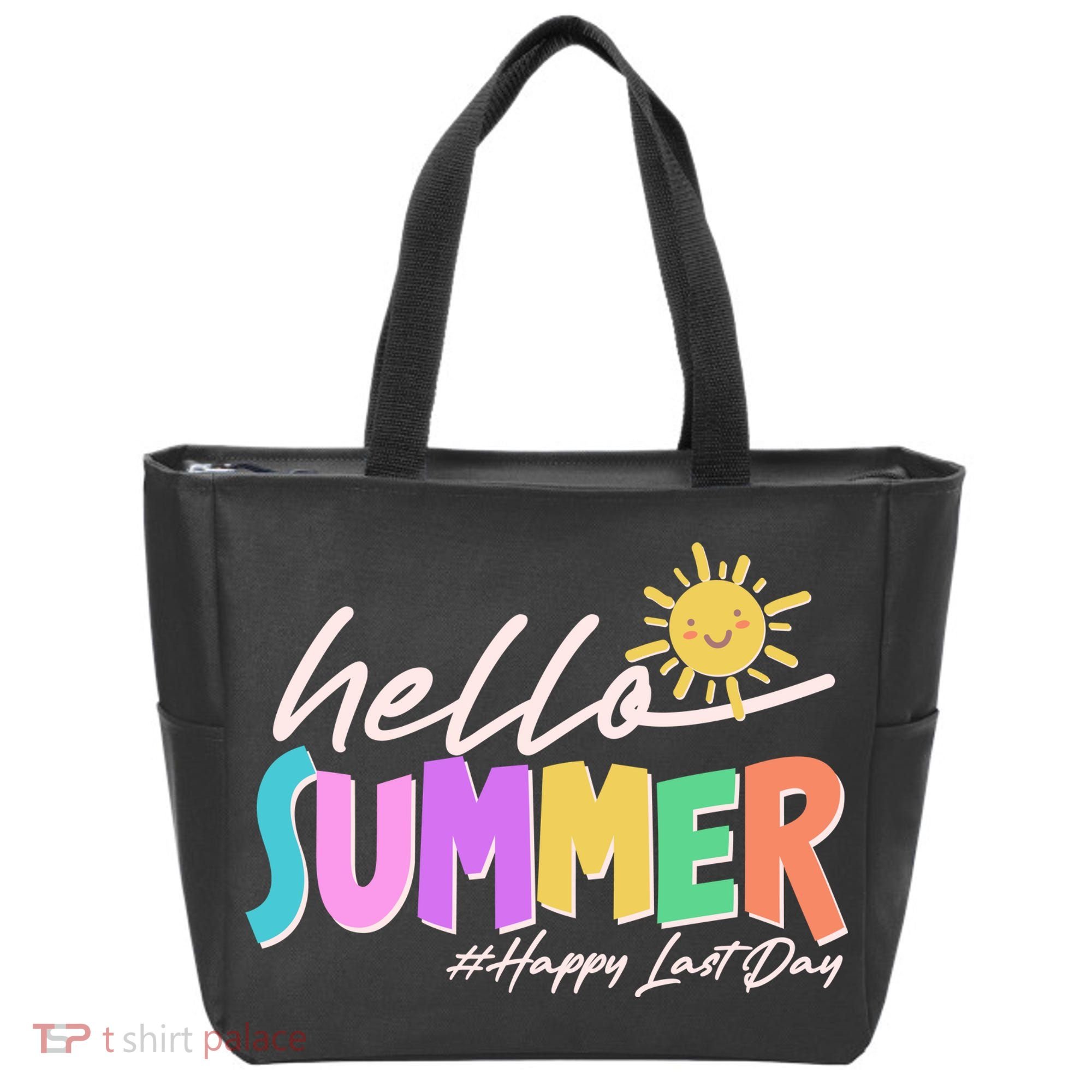 Cute Hello Summer #Happy Last Day Tote Bag