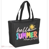 Cute Hello Summer #Happy Last Day Tote Bag thumb 2