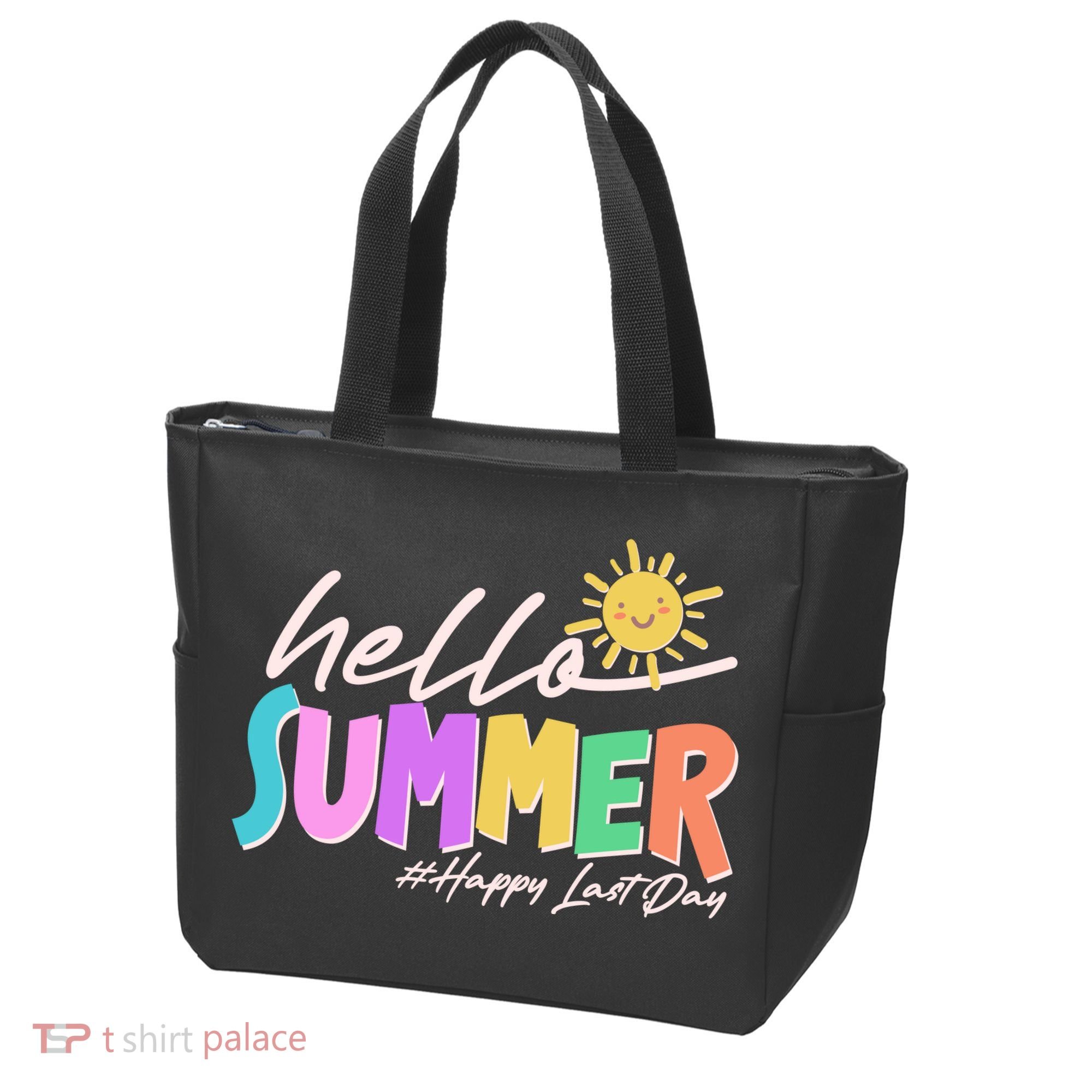 Cute Hello Summer #Happy Last Day Tote Bag