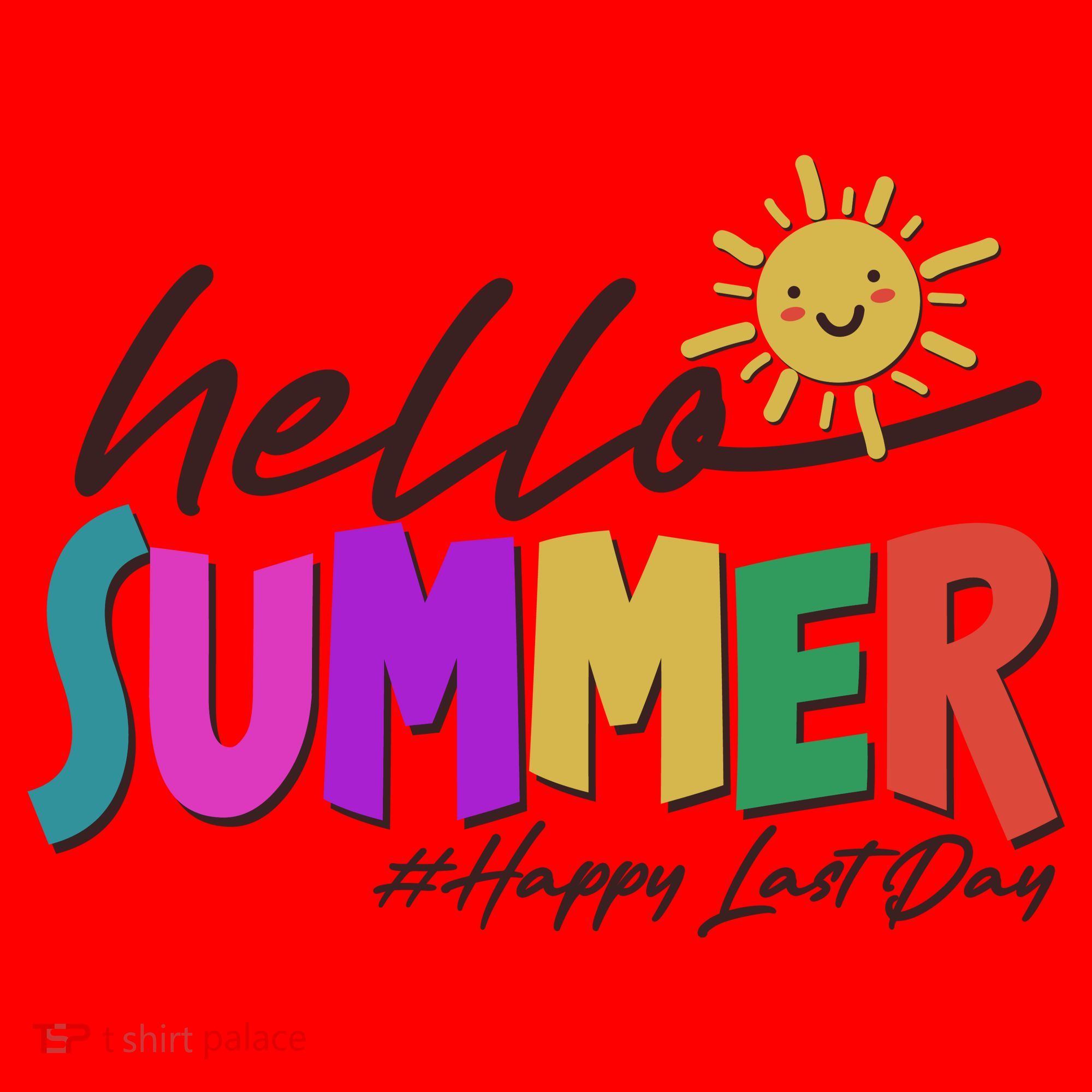 Cute Hello Summer #Happy Last Day Santa Hat