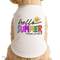 Cute Hello Summer #Happy Last Day Doggie Tank thumb 0