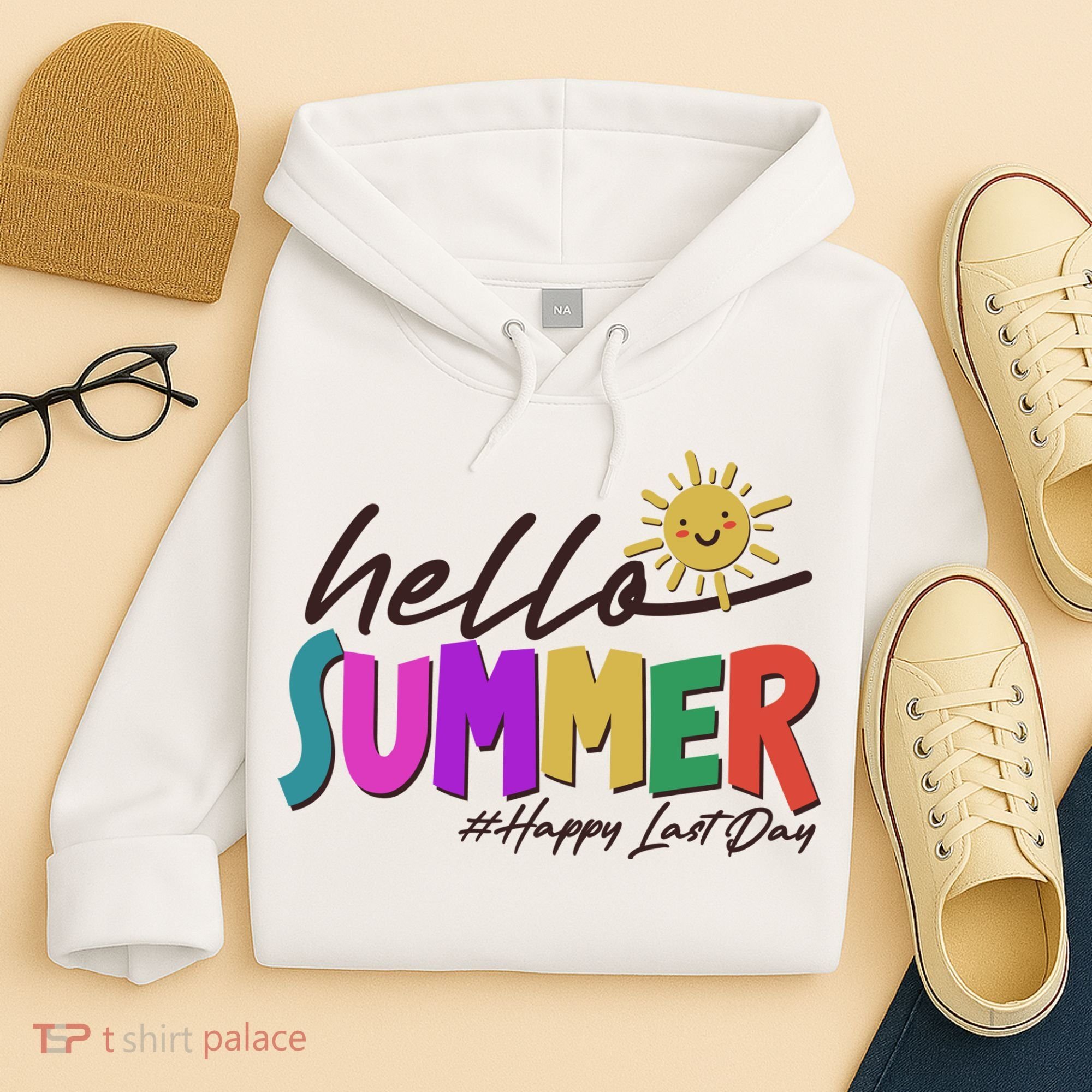Cute Hello Summer #Happy Last Day Hoodie