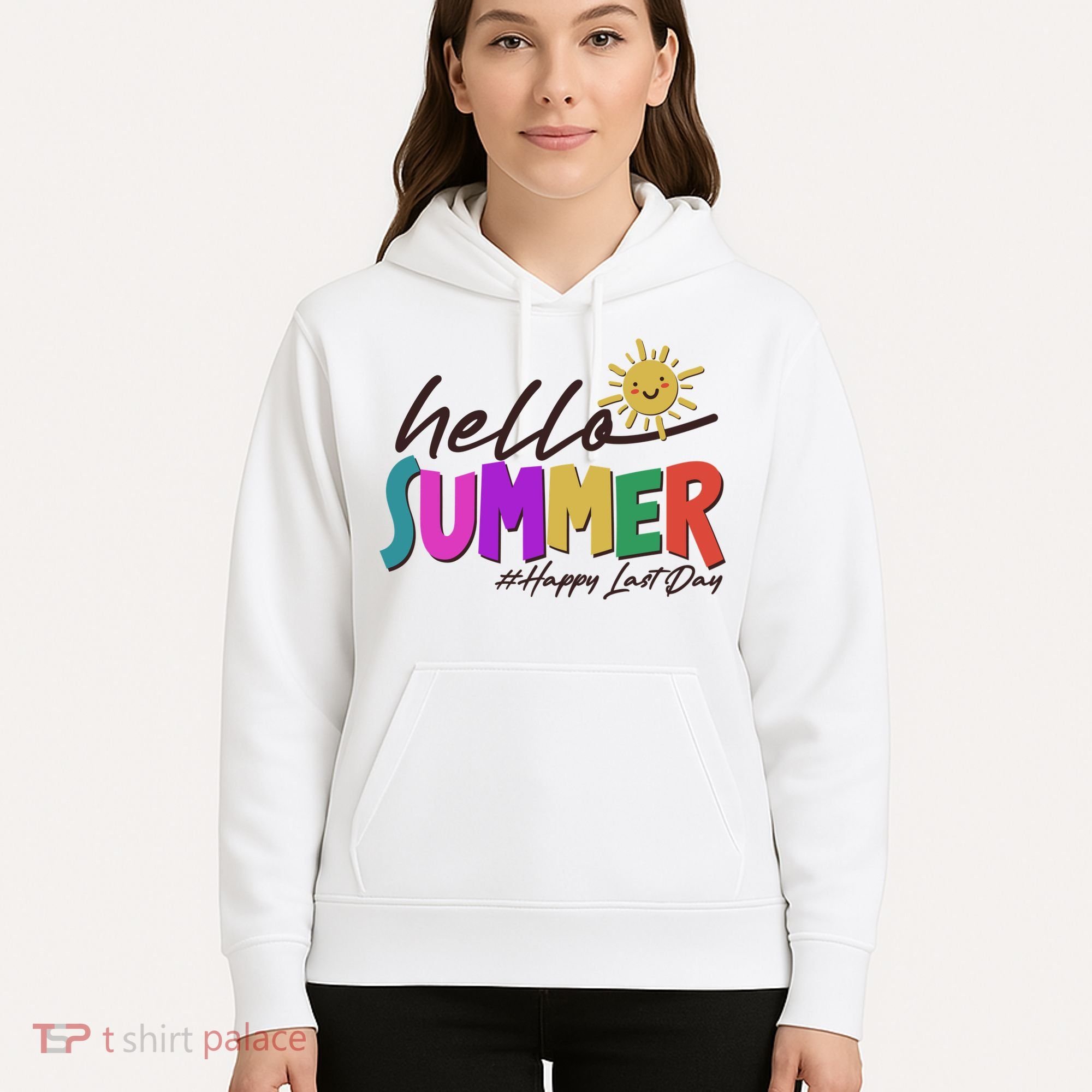 Cute Hello Summer #Happy Last Day Hoodie