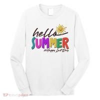 Cute Hello Summer #Happy Last Day Long Sleeve Shirt thumb 0