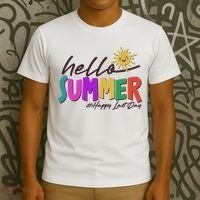 Cute Hello Summer #Happy Last Day T-Shirt thumb 3