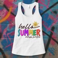 Cute Hello Summer #Happy Last Day Women's Tank Top thumb 3
