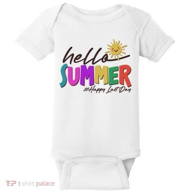 Cute Hello Summer #Happy Last Day Baby Bodysuit
