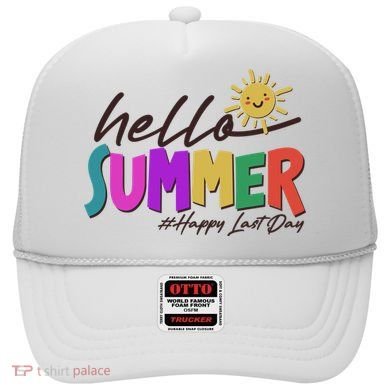 Cute Hello Summer #Happy Last Day Hat