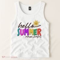 Cute Hello Summer #Happy Last Day Tank Top thumb 2