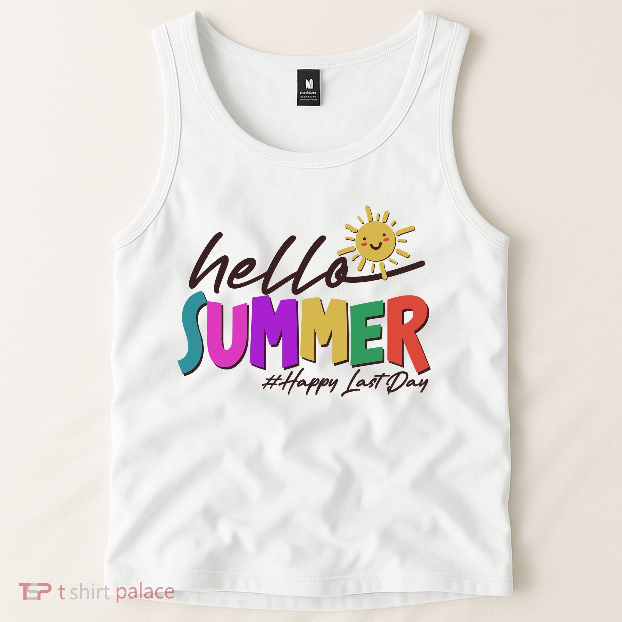 Cute Hello Summer #Happy Last Day Tank Top