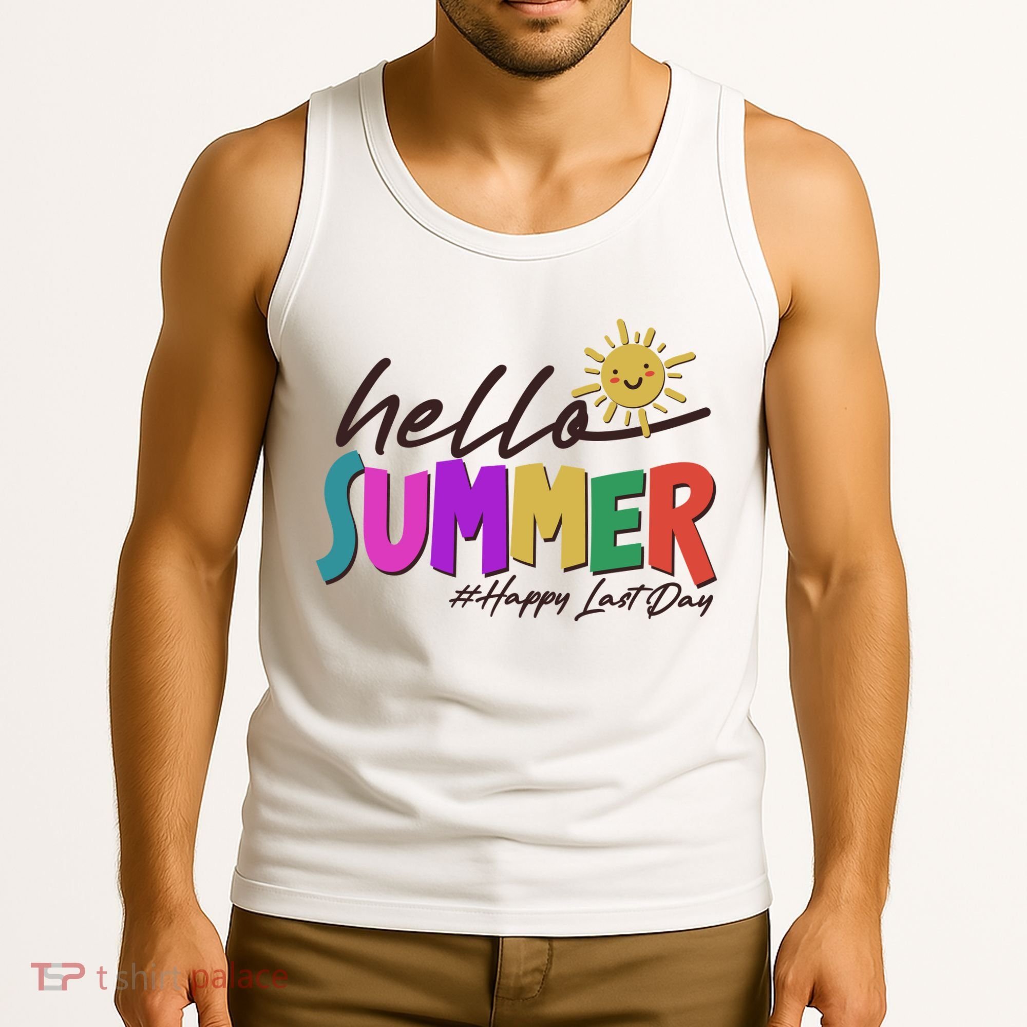 Cute Hello Summer #Happy Last Day Tank Top
