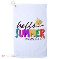 Cute Hello Summer #Happy Last Day Golf Towel thumb 0