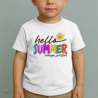Cute Hello Summer #Happy Last Day Toddler T-Shirt thumb 2