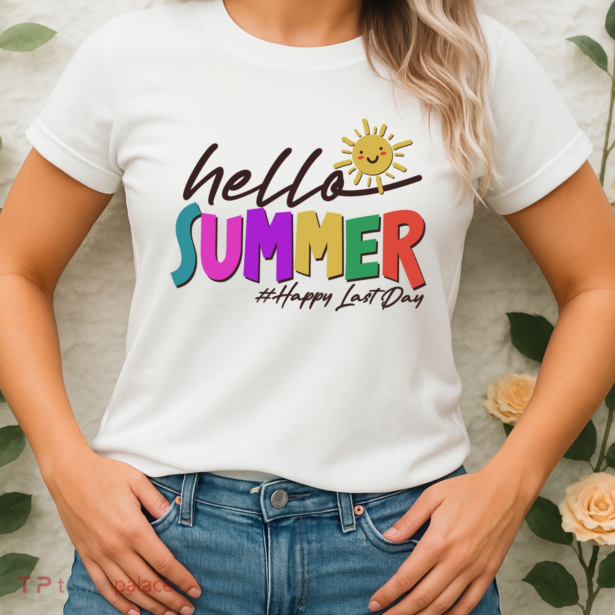 Cute Hello Summer #Happy Last Day Women's T-Shirt