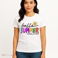 Cute Hello Summer #Happy Last Day Women's T-Shirt thumb 4