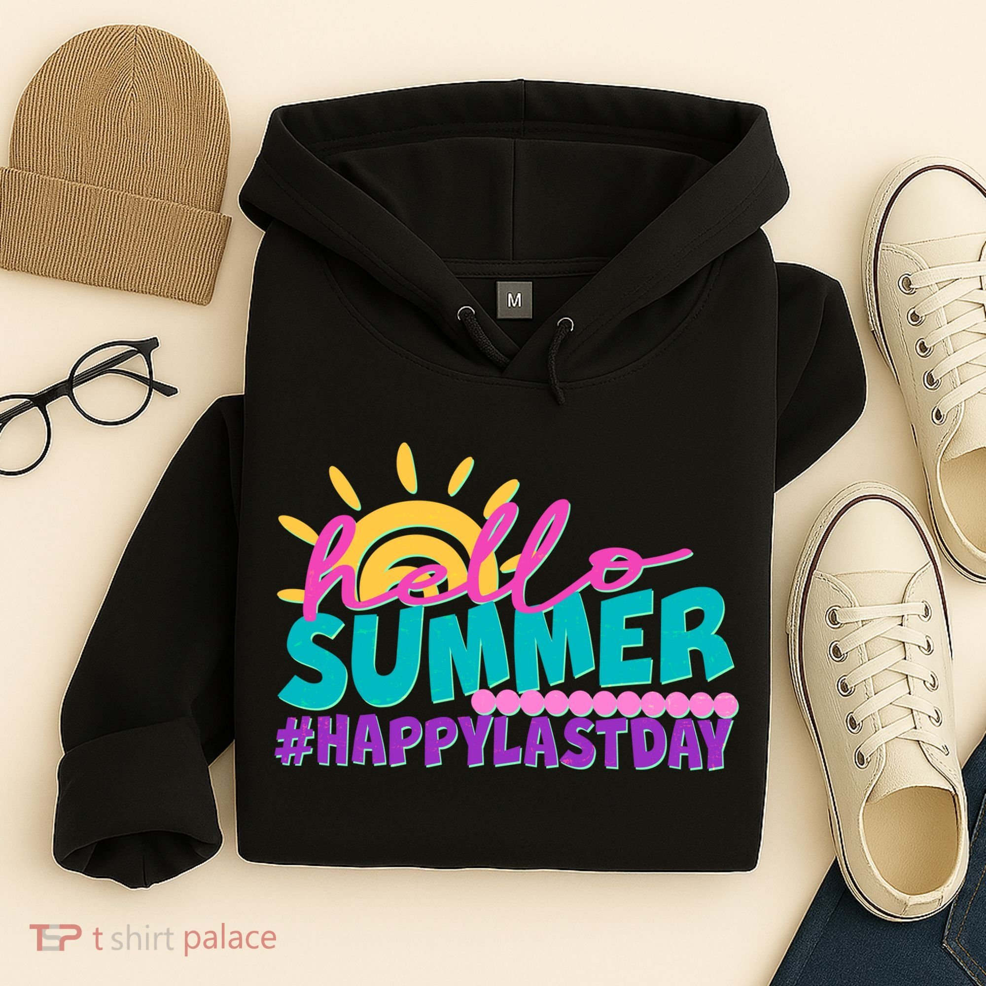 Cute Hello Summer #Happy Last Day Hoodie