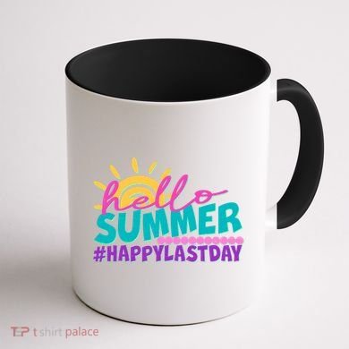 Cute Hello Summer #Happy Last Day Coffee Mug back