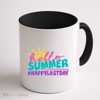 Cute Hello Summer #Happy Last Day Coffee Mug thumb 1