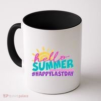 Cute Hello Summer #Happy Last Day Coffee Mug thumb 0