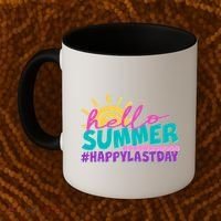 Cute Hello Summer #Happy Last Day Coffee Mug thumb 2