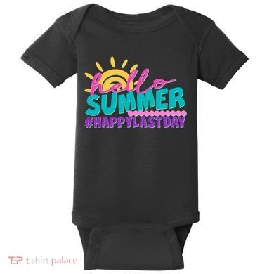 Cute Hello Summer #Happy Last Day Baby Bodysuit