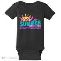 Cute Hello Summer #Happy Last Day Baby Bodysuit thumb 0