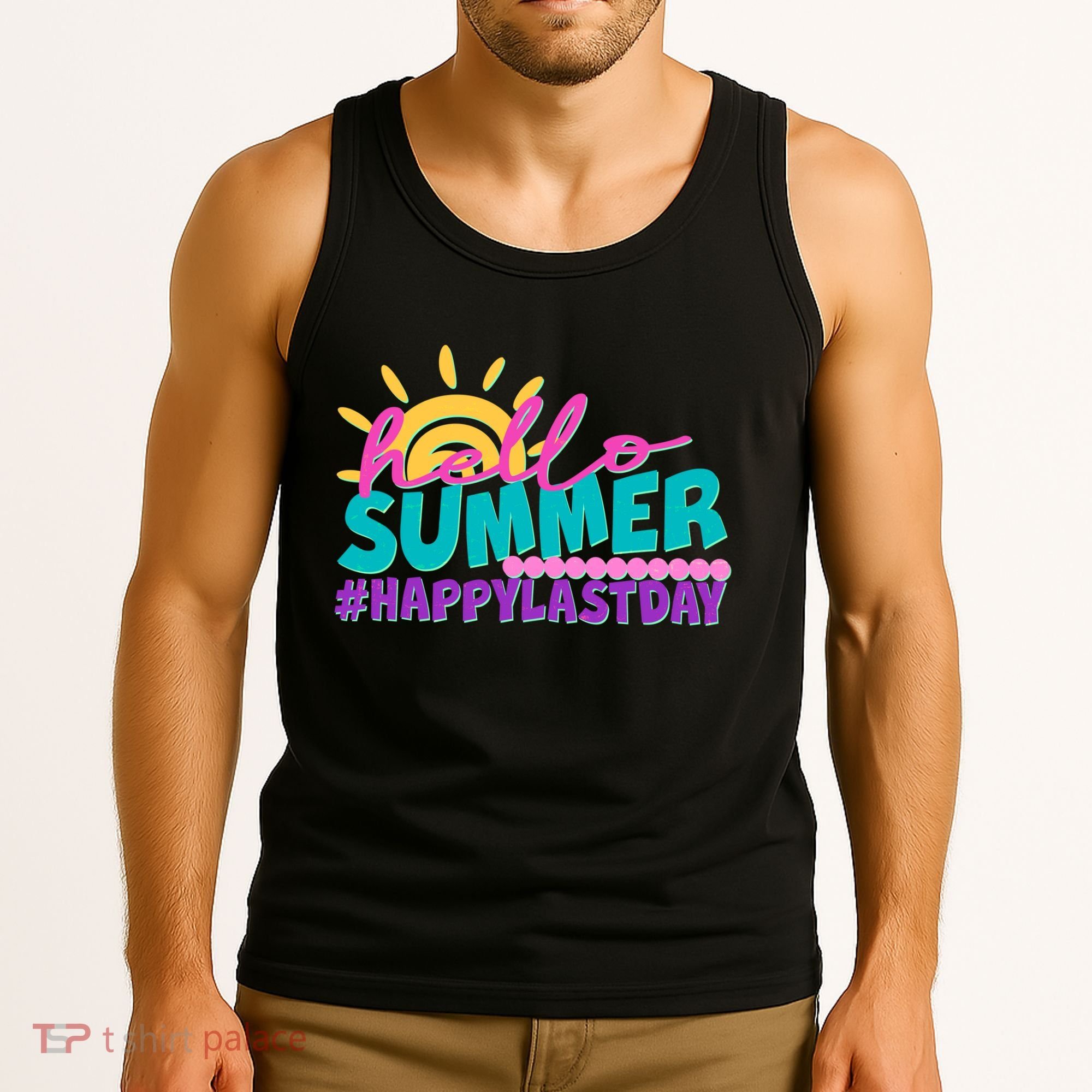 Cute Hello Summer #Happy Last Day Tank Top