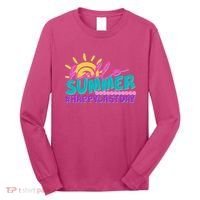 Cute Hello Summer #Happy Last Day Long Sleeve Shirt thumb 0