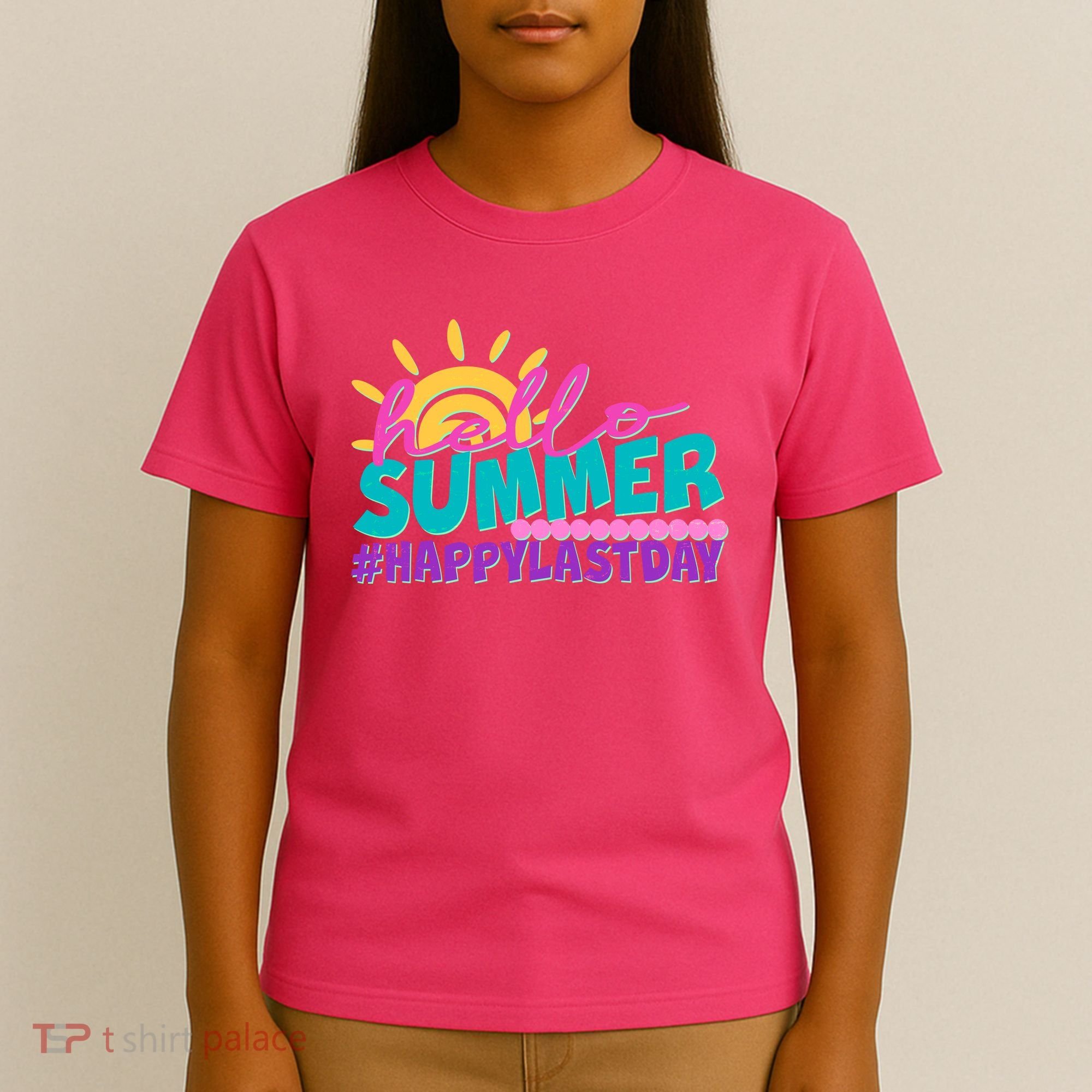 Cute Hello Summer #Happy Last Day T-Shirt