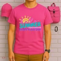 Cute Hello Summer #Happy Last Day T-Shirt thumb 6