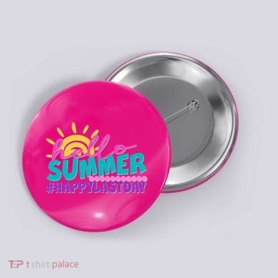 Cute Hello Summer #Happy Last Day Button