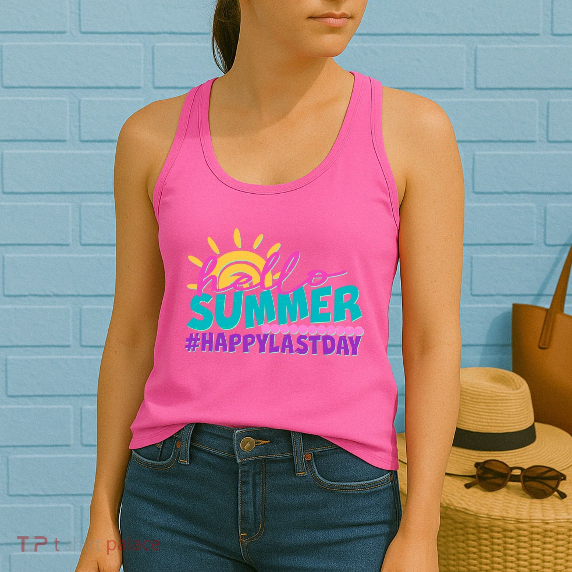 Cute Hello Summer #Happy Last Day Women's Tank Top