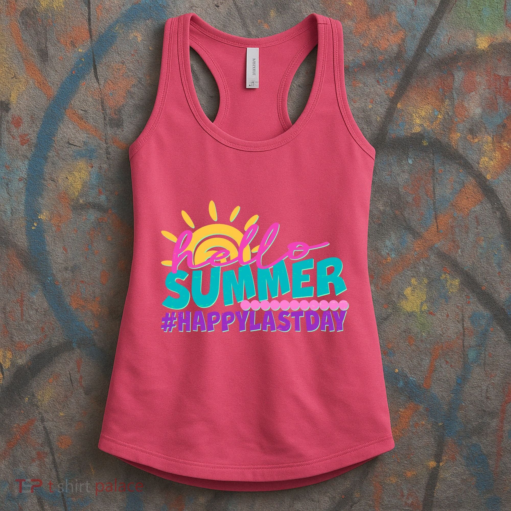 Cute Hello Summer #Happy Last Day Women's Tank Top