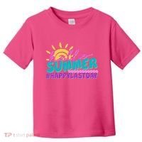 Cute Hello Summer #Happy Last Day Toddler T-Shirt thumb 0