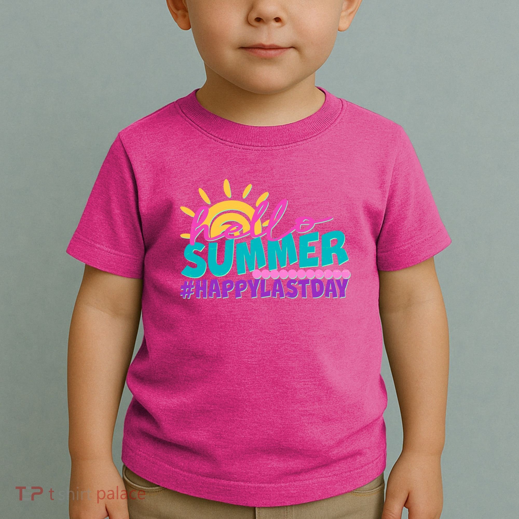 Cute Hello Summer #Happy Last Day Toddler T-Shirt