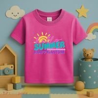 Cute Hello Summer #Happy Last Day Toddler T-Shirt thumb 3