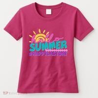 Cute Hello Summer #Happy Last Day Women's T-Shirt thumb 0