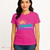 Cute Hello Summer #Happy Last Day Women's T-Shirt thumb 4