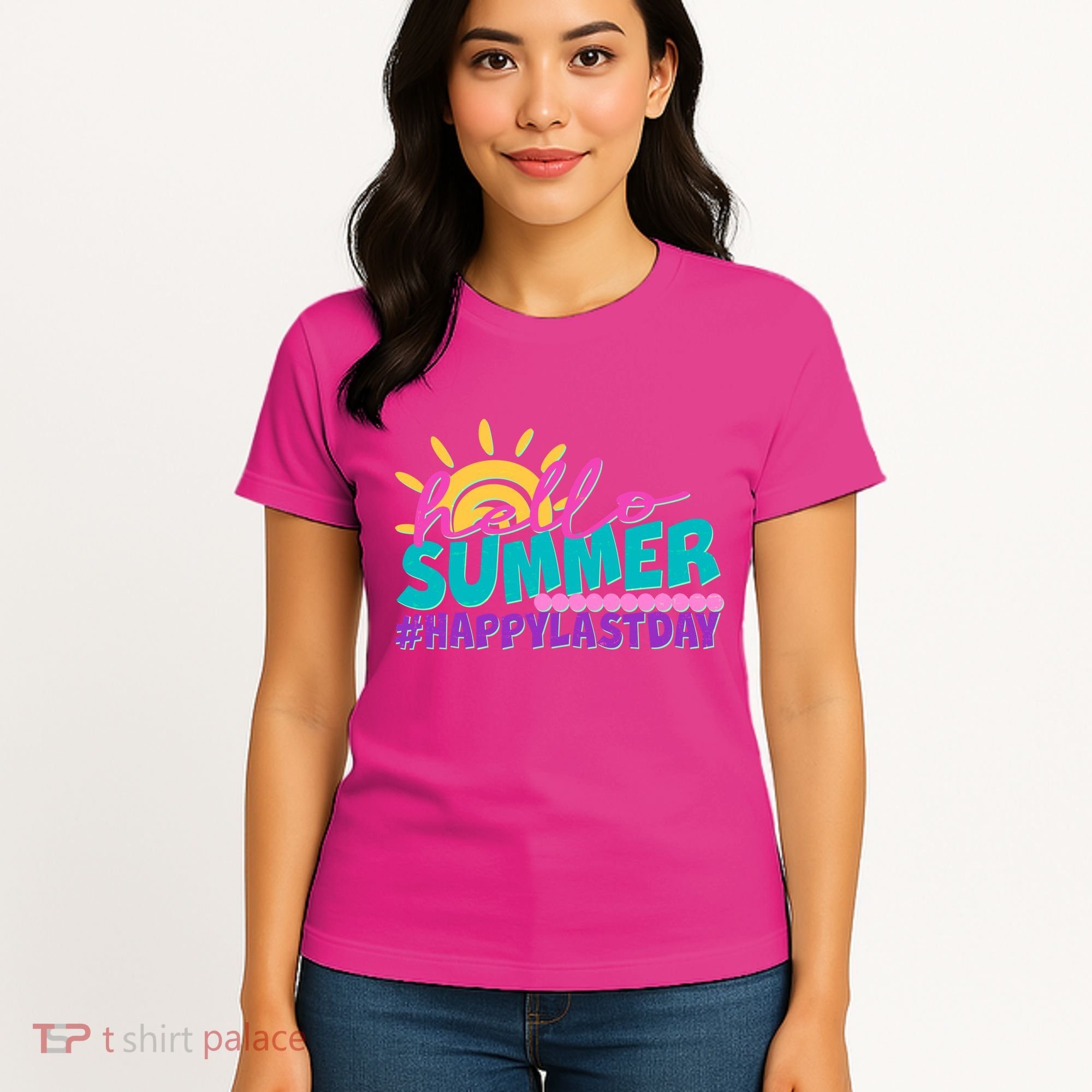Cute Hello Summer #Happy Last Day Women's T-Shirt