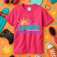 Cute Hello Summer #Happy Last Day Kids T-Shirt thumb 3